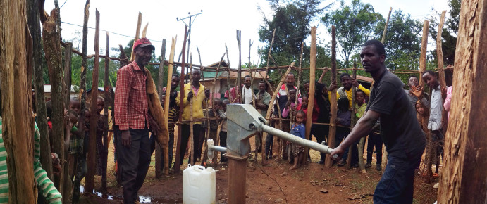 A renovated water pump connecting families during the displacement crisis in Ethiopia