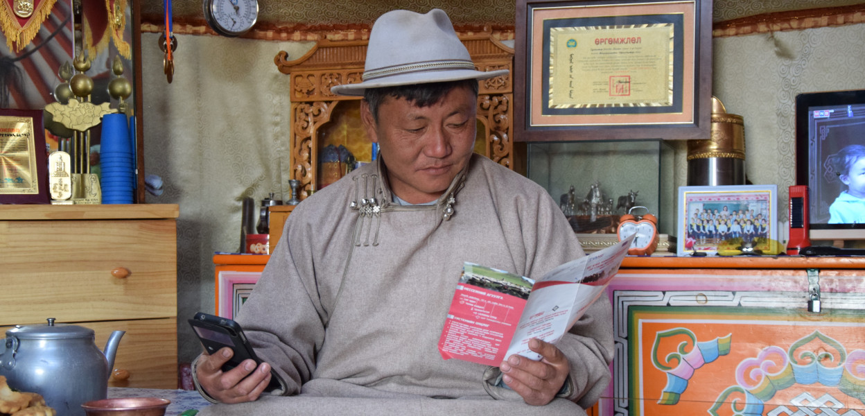 People in Need and Mercy Corps supported herders in Mongolia in disaster risk reduction through early warning SMS system and capacity building