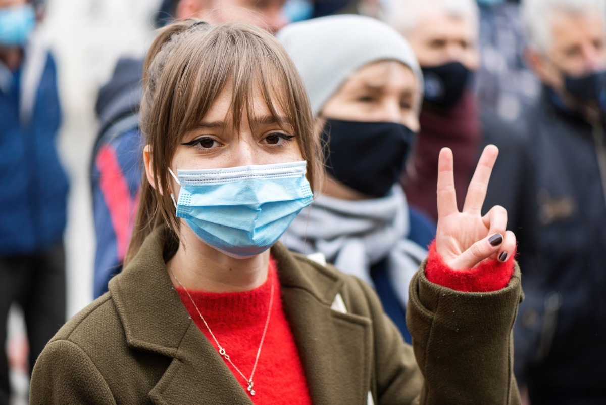 Photo credit: Chisinau, Moldova, April 2018, 2021. Demonstration for snap election.
