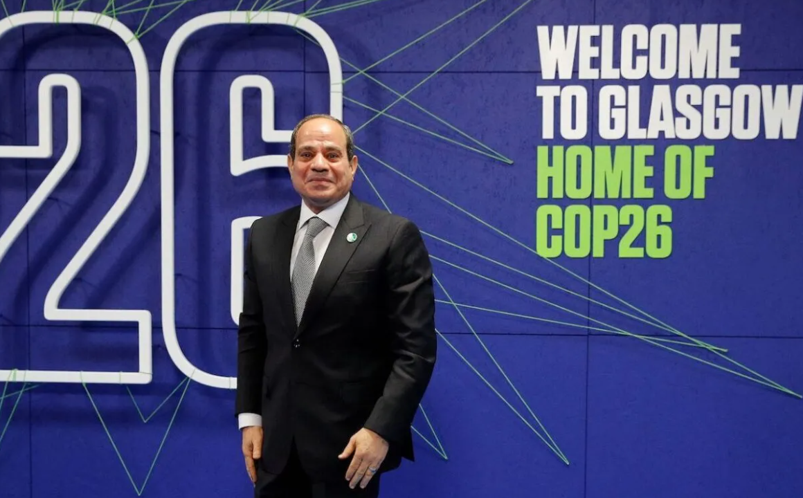 Egyptian president Sisi at last year´s UN Climate Change Conference in Glasgow